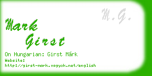 mark girst business card