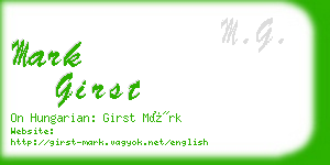 mark girst business card